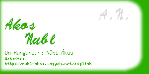 akos nubl business card
